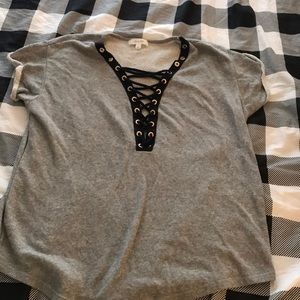 Lace up top